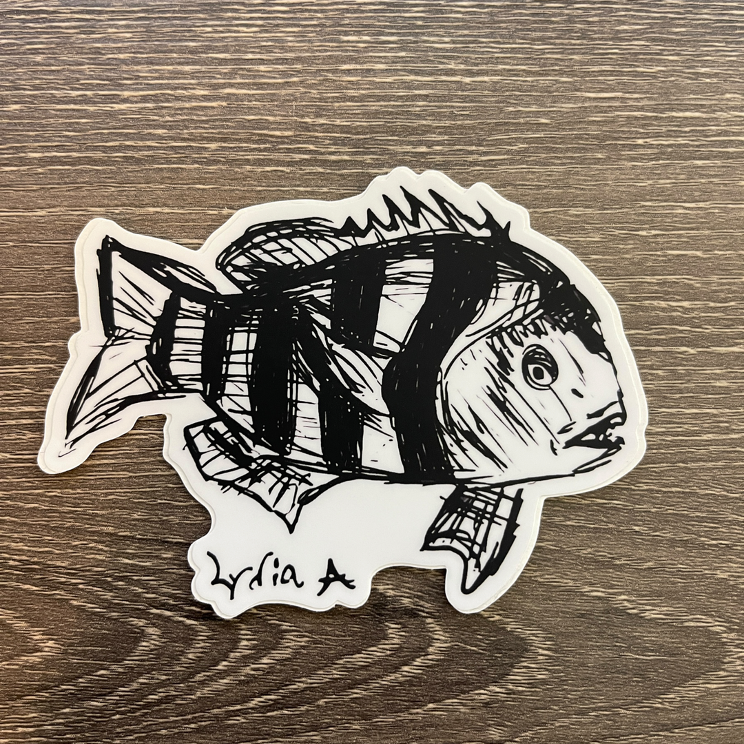 Sheepshead Sticky Note Art by Lydia Arnold