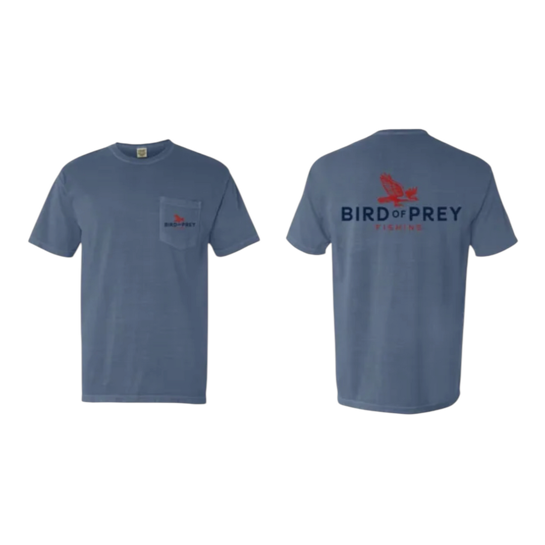 Bird of Prey Fishing T-Shirt: Blue Denim
