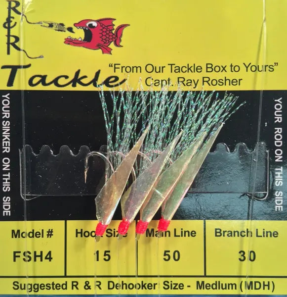 R&R Tackle's 4 Hook Blue Runner Rig: Red